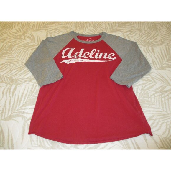 Adeline Long Sleeve Raglen Tee Red/Grey with 98 on back medium - Picture 1 of 3